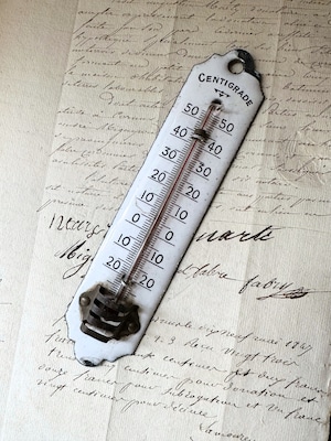 フランス ミニ温度計ホーロー　CENTIGRADE