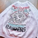 90s  LOS  ANGELES  RAIDERS FRUITS OF THE LOOM body print Sweat  made in  U.S.A