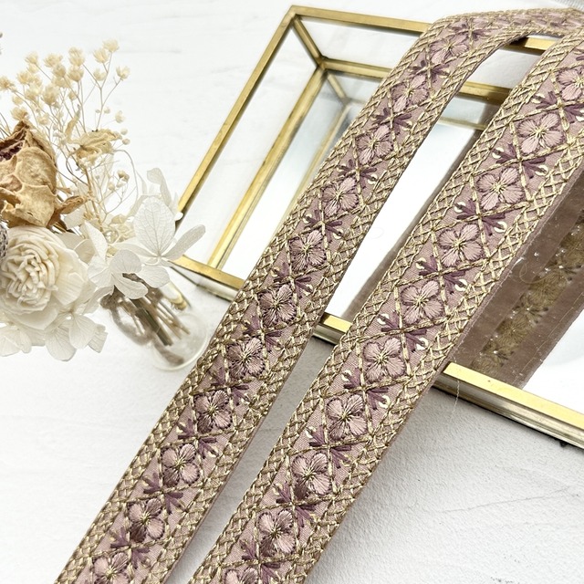 モザイクミニ　[グレープ]インド刺繍リボン 2653