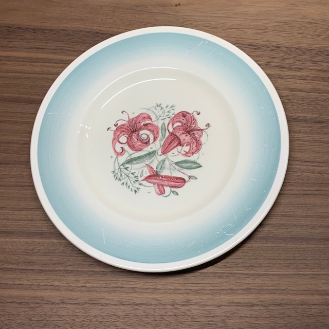 スージークーパー「タイガーリリー プレート17.2cm(グリーン)」イギリス製 ヴィンテージ susie cooper