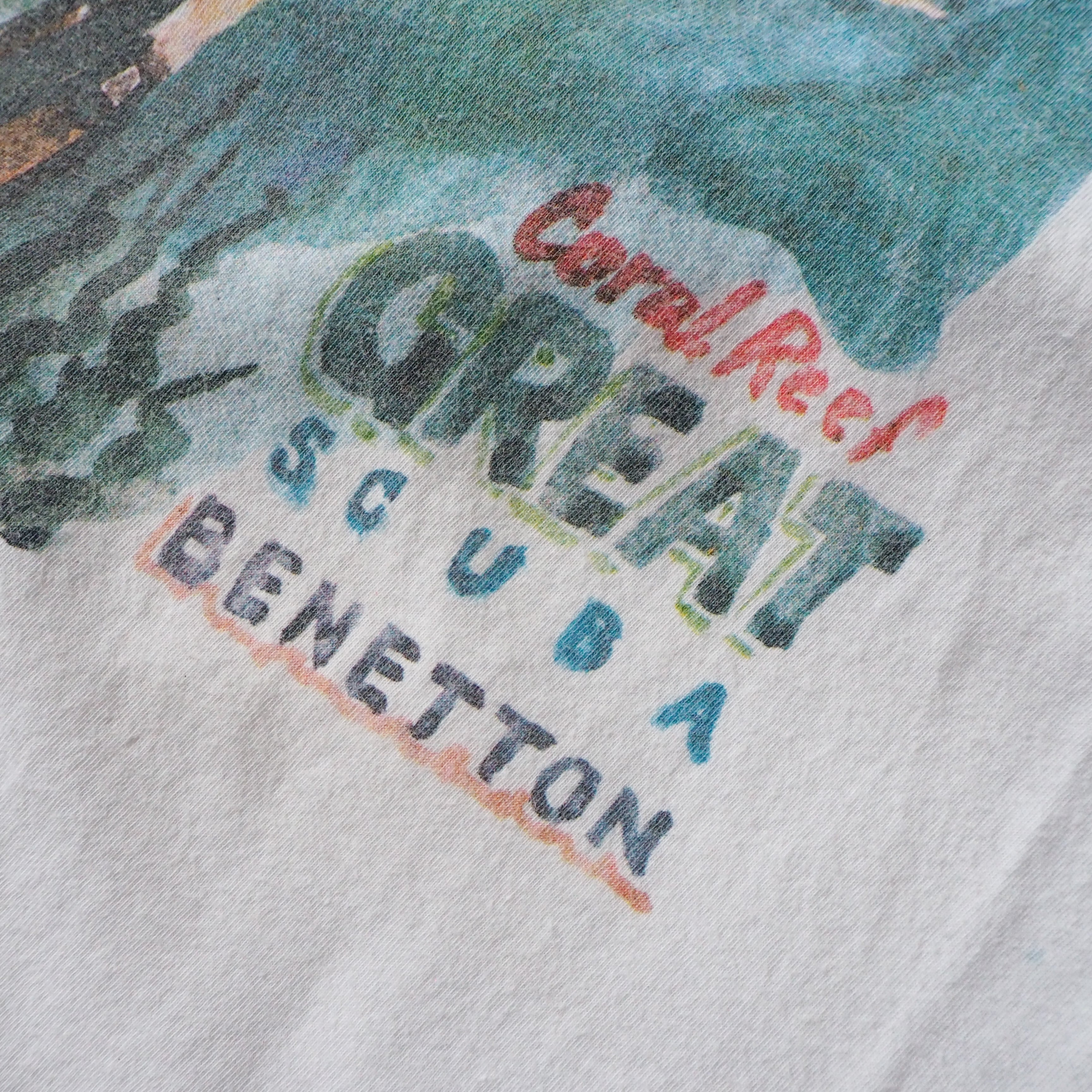 【イタリア製】80s 90s BENETTON ロゴ刺繍 tシャツ ヴィンテージ
