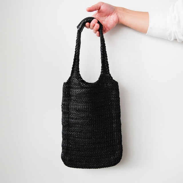 WOMB - Hand Knitted Leather Bag / Black ( made in Japan )