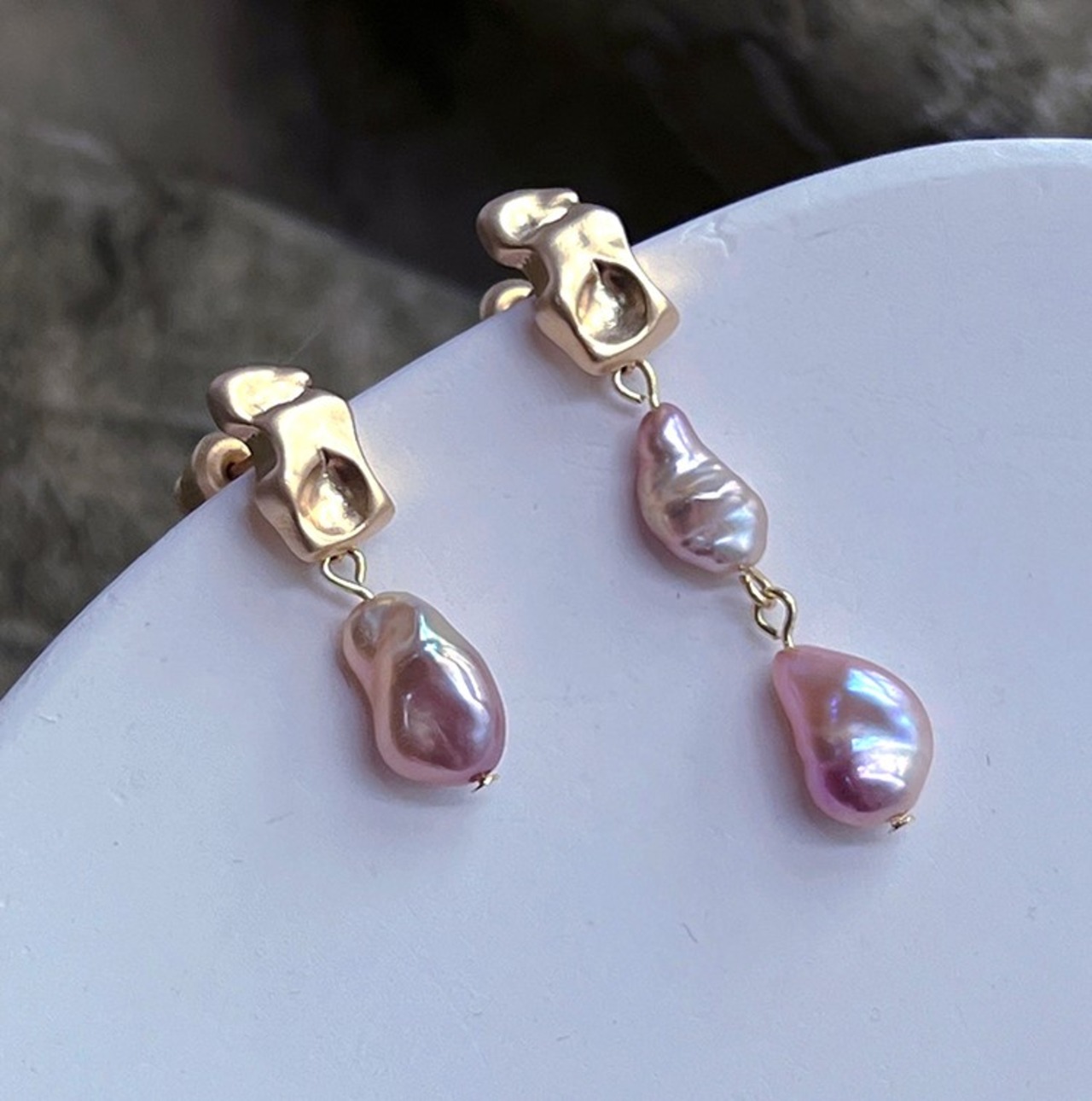 オーロラバロックドロップピアス W10200