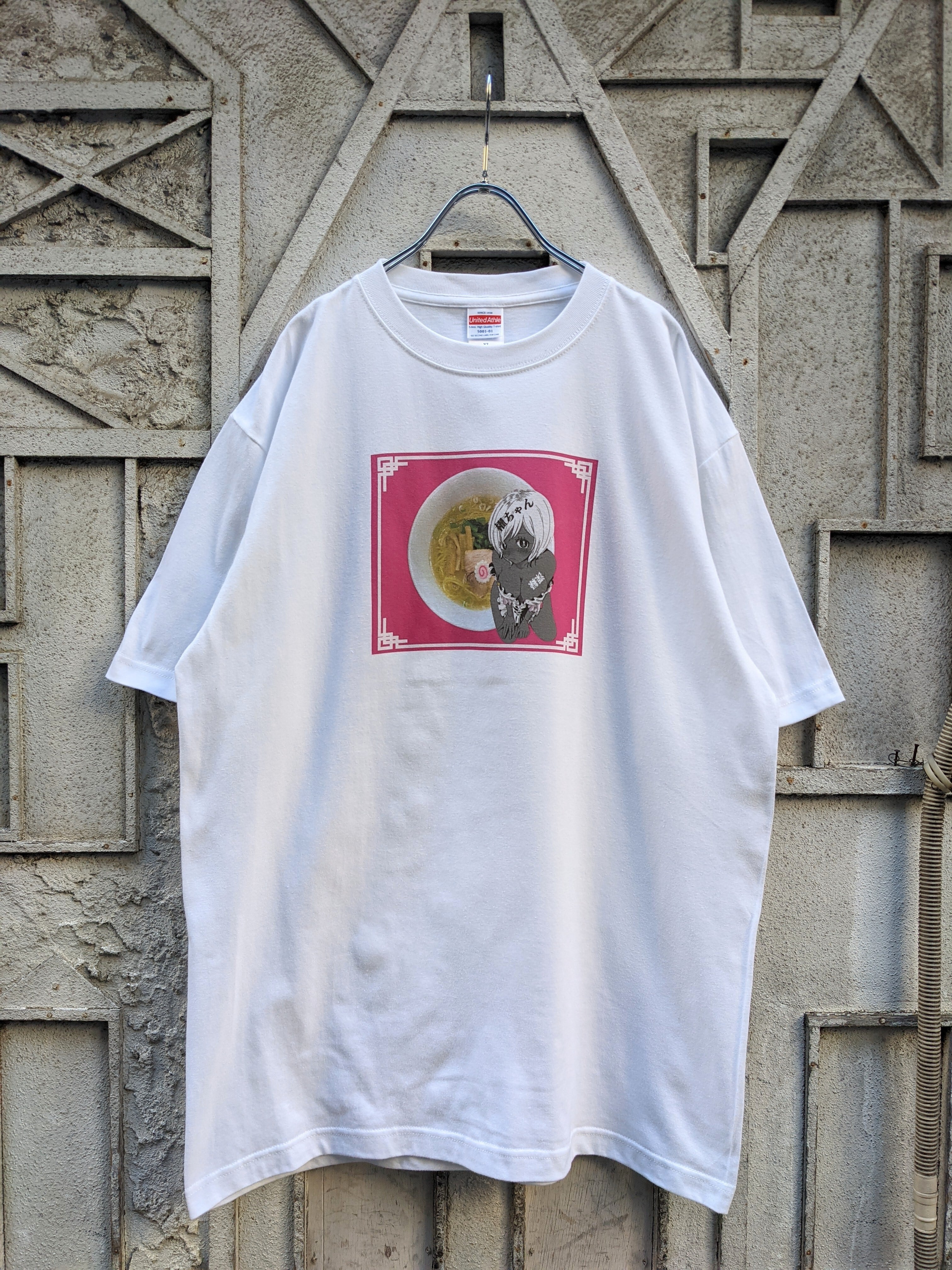 "櫂ちゃん × 深緑" original ラーメン tee / WHITE