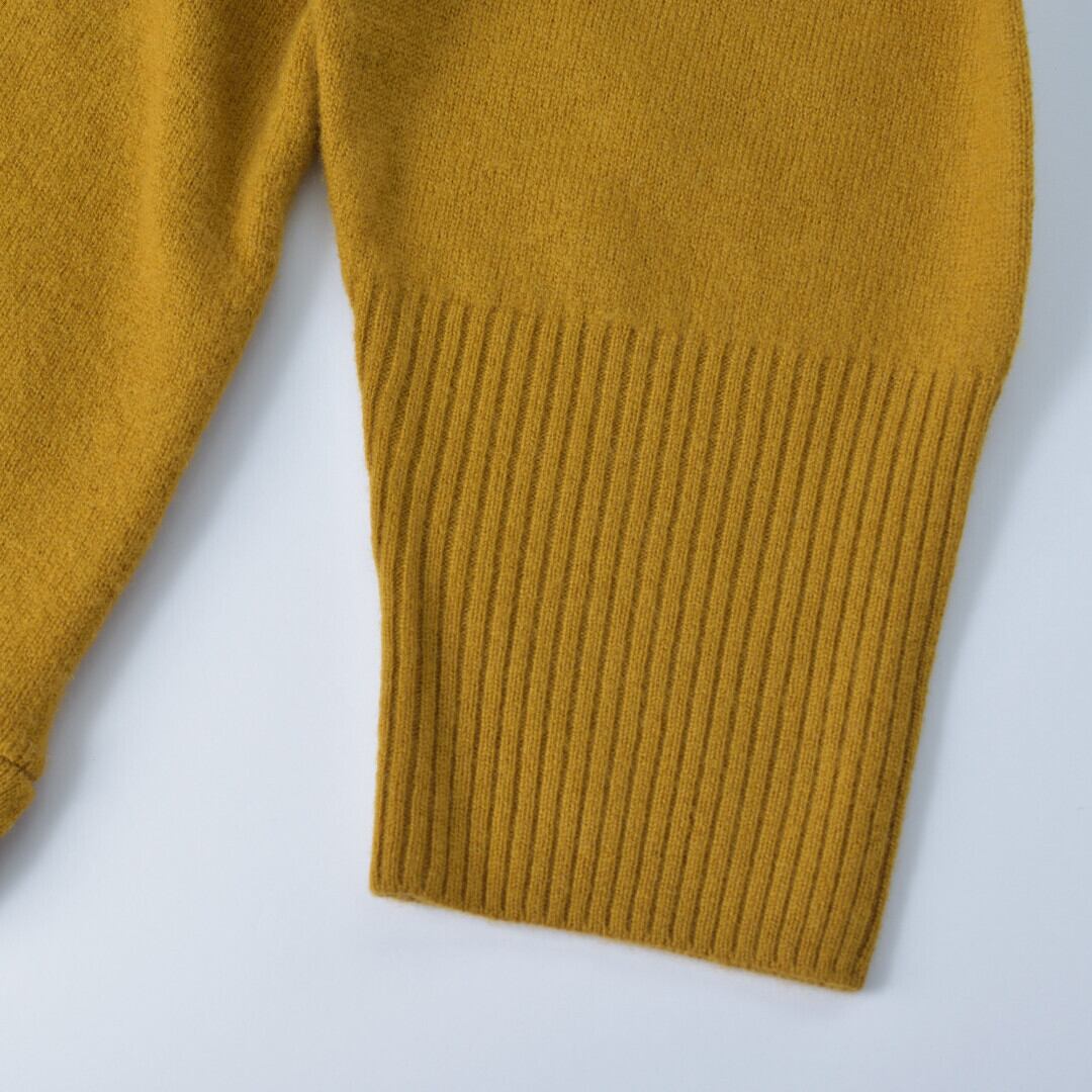 prit プリット ラグランスリーブタートルネックニット・マスタード