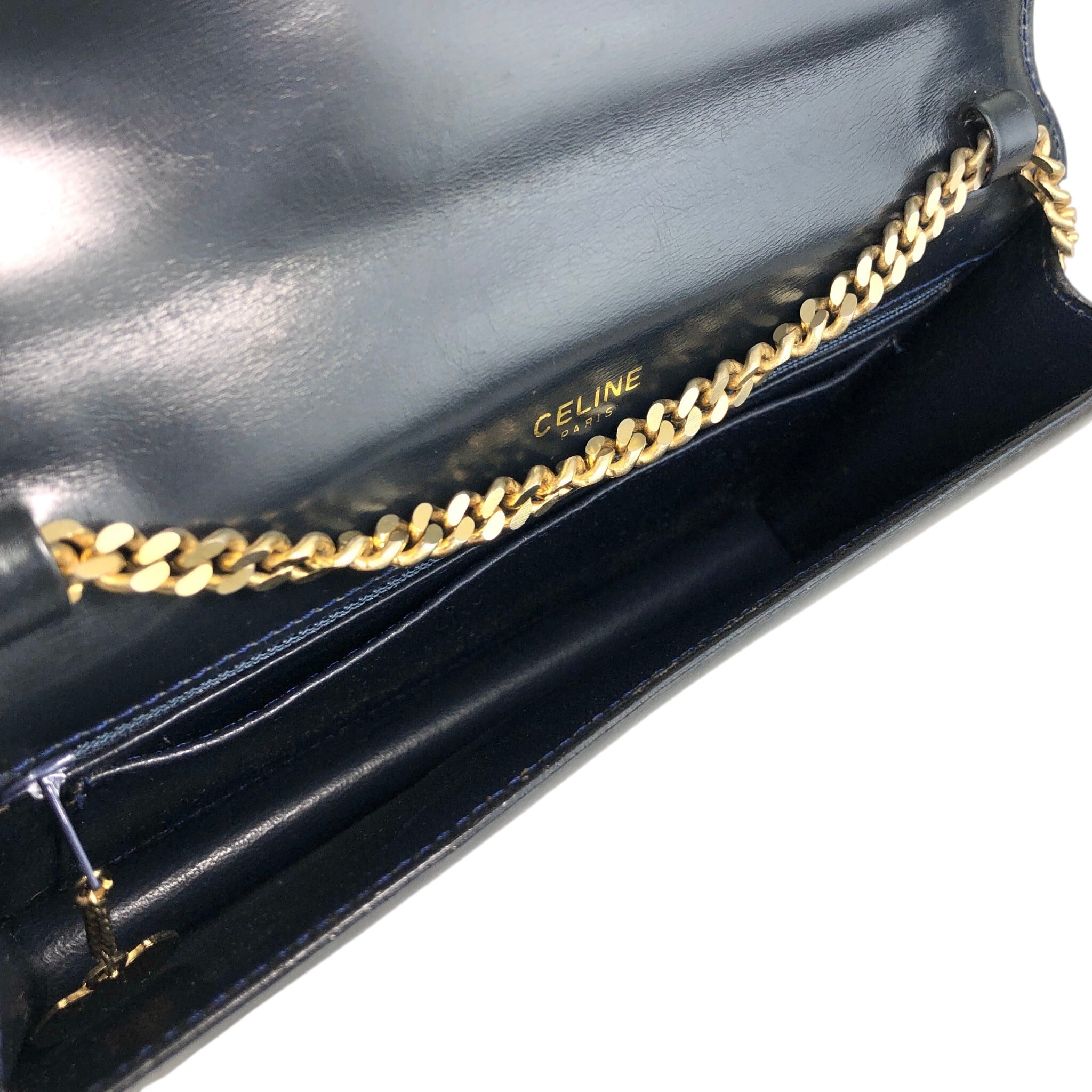 CELINE セリーヌ ショルダーバッグ ブラック トリオンフ レザー