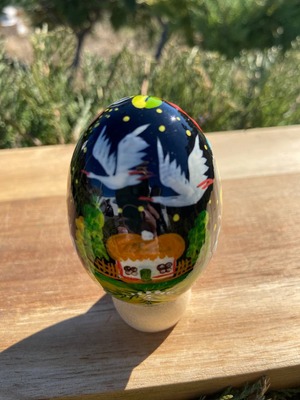 ペトリキウカ塗り　木製イースター・エッグ 7cm　ホメンコ作