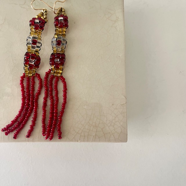 ピアス#three oriental flowers