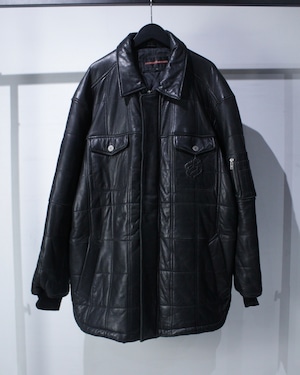 【Caka BLACK】“ROCA WEAR” Logo Design Loose Leather Jacket