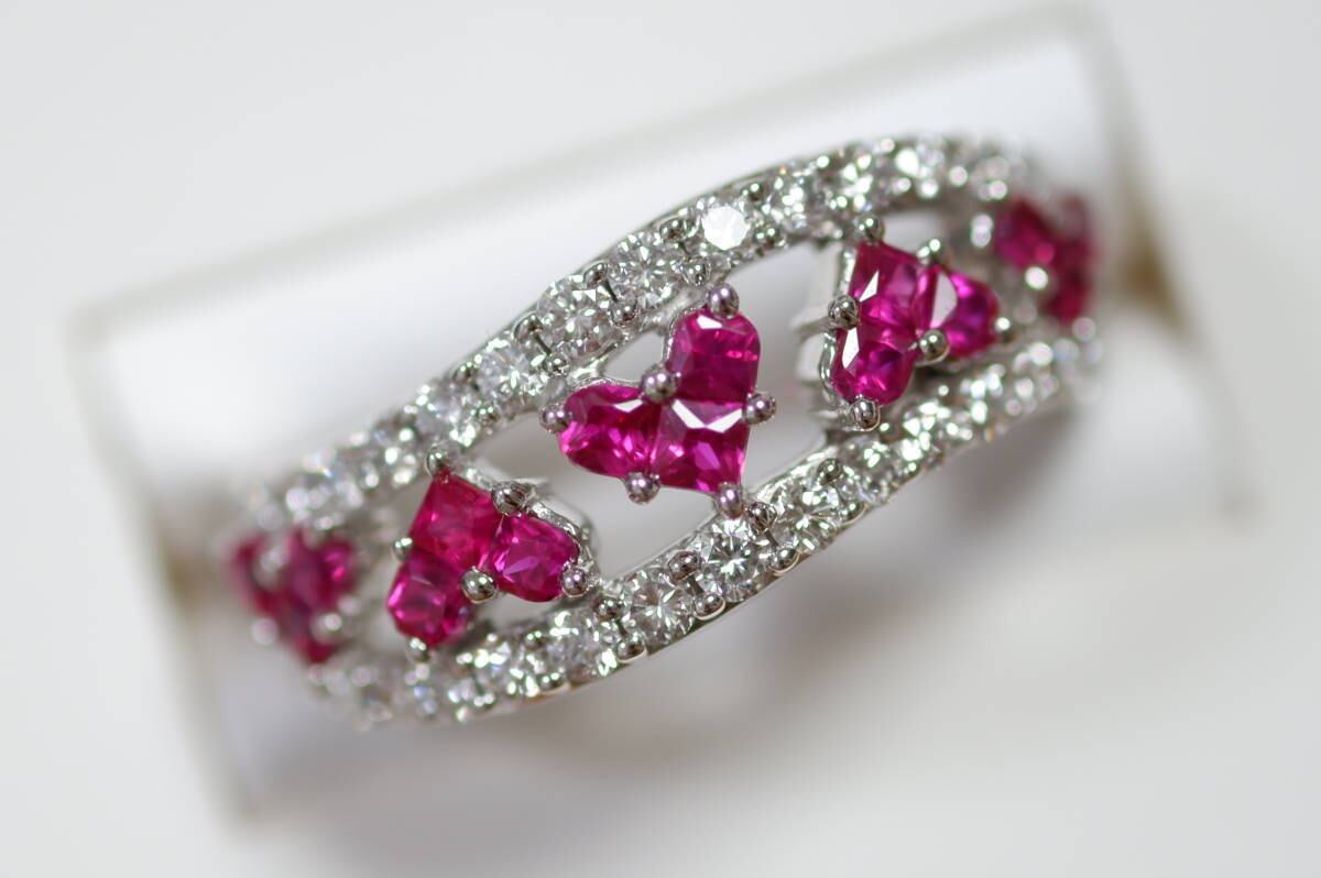 K18 750 YG ルビー　ダイヤモンドリング 受注制作「優雅」K18 天然ルビー 天然ダイヤモンド リング 純愛 女性