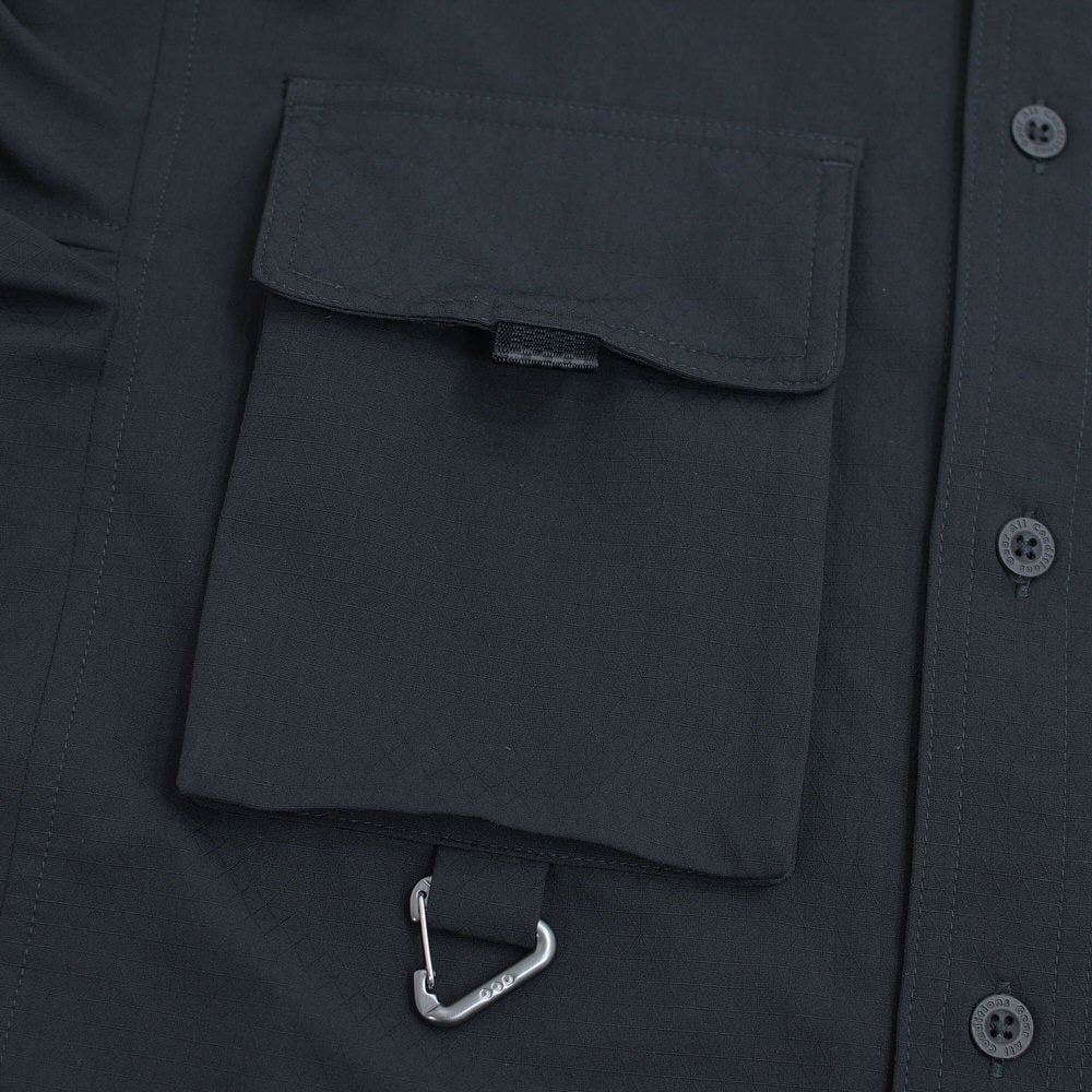 ACG ブラックポケットシャツ 00s NIKE ACG ナイキ マルチポケット ポリエステルシャツ 長袖