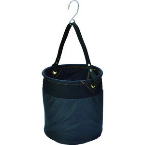 【特価処分】TRUSCO(トラスコ) 電工バケツ 300X350 巾着蓋付き Sフック大付 ブラック TADB-300KF