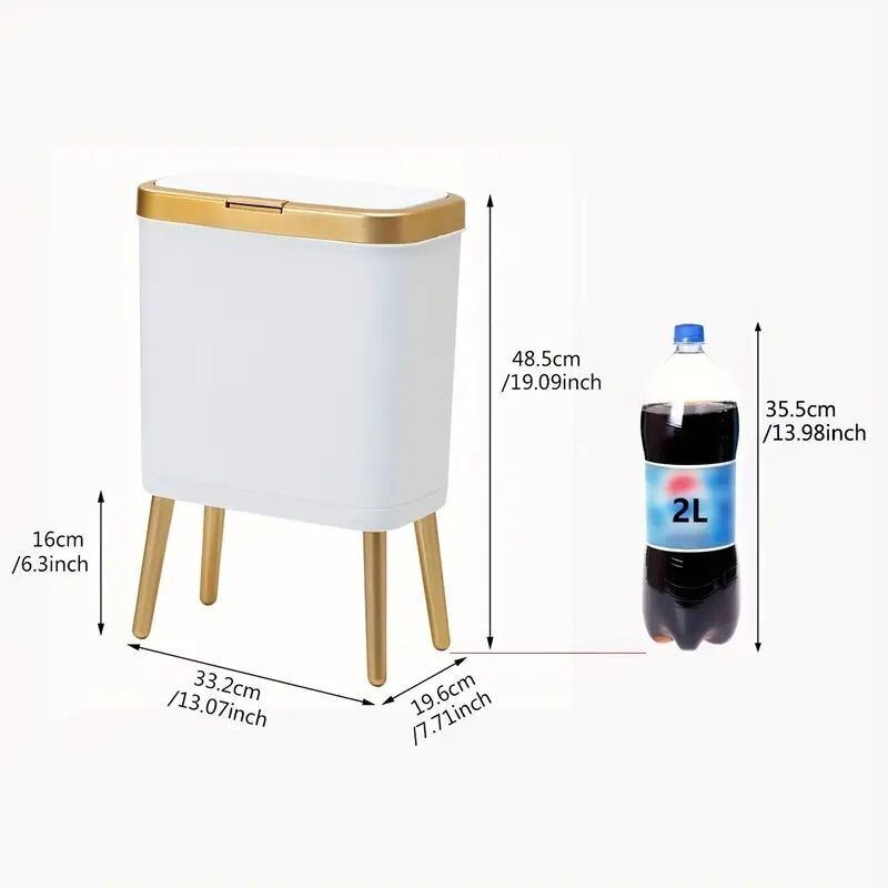 ゴミ箱 大容量 15L 脚付き ブラケット付き 蓋つき 長方形 シンプル スタイリッシュ 3色 ホワイト MONOWA ゴミ箱 自動開閉 おしゃれ 木製脚付き ダストボックス スリム