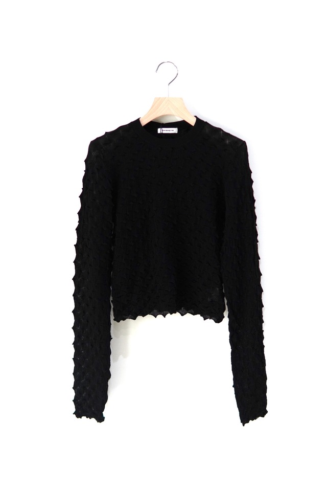 OPEN SESAME CLUB / Twisted Cotton Short Top / BLACK