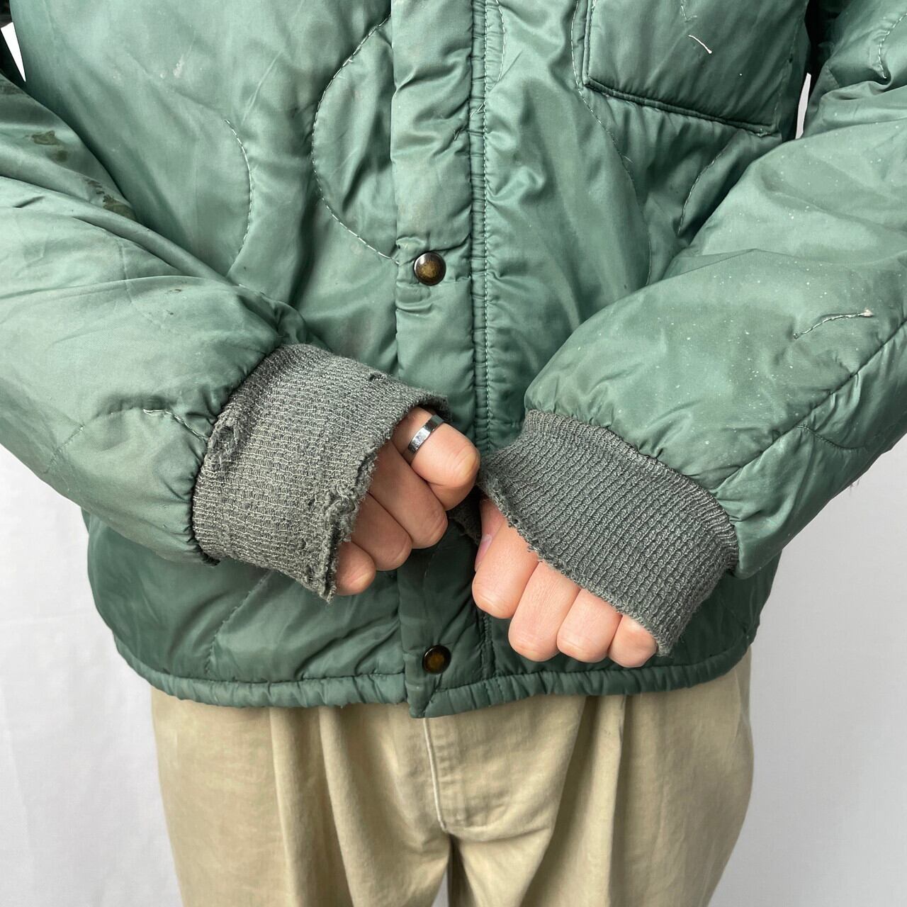 70s CWU-9 L ミリタリージャケット　キルティングライナー　USAF 70s CWU-9 L ミリタリージャケットキルティングライナーUSAF