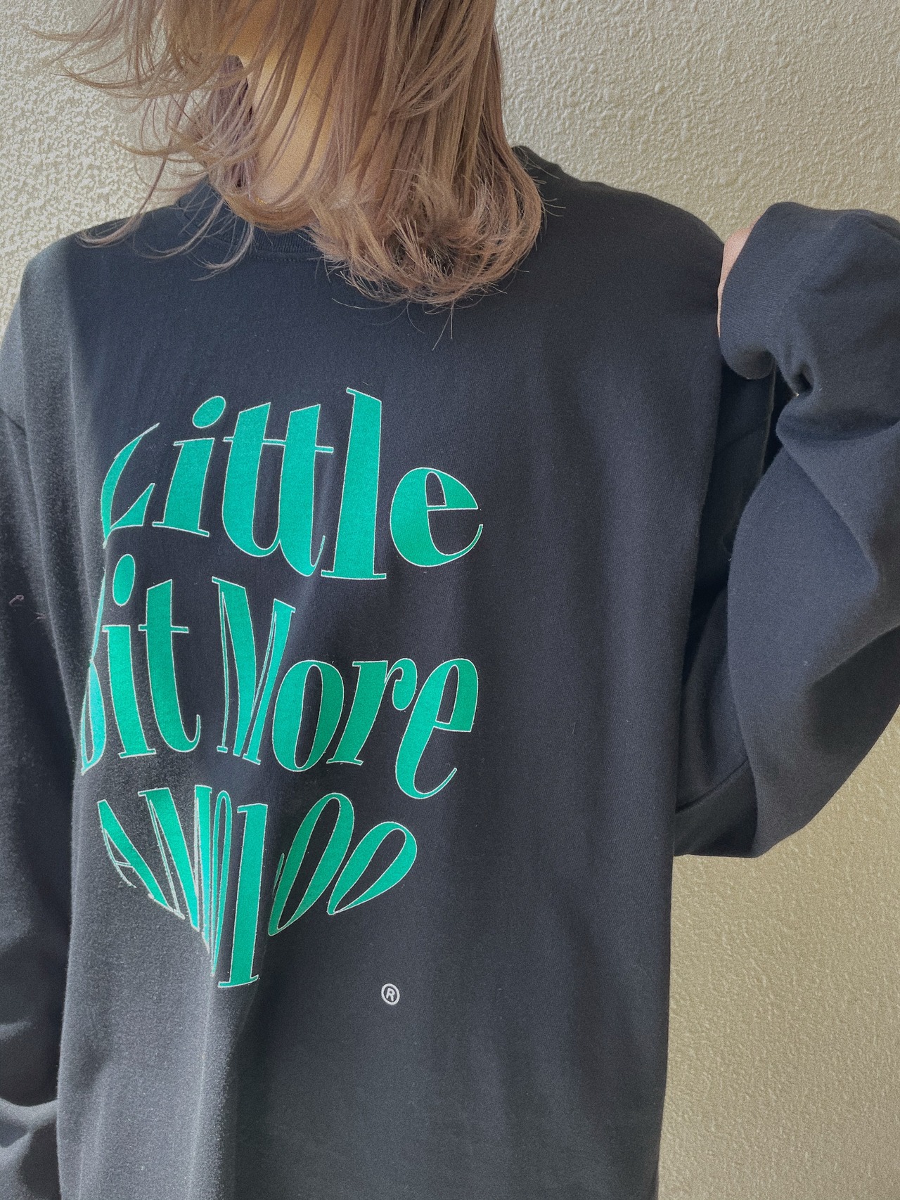 Circle long sleeve tee/BLACK