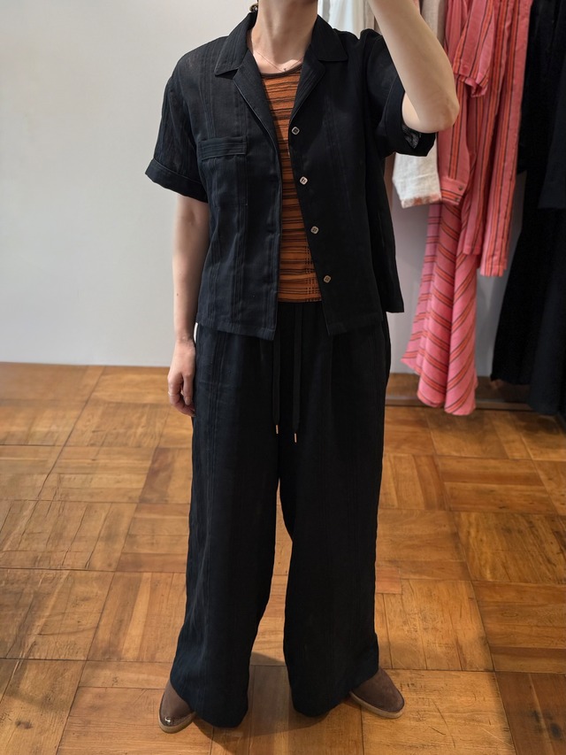 jonnlynx/JL226-SH865 striped shirt(BLACK)