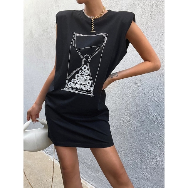 Sleeveless Offshoulder Tshirt Onepiece 125339