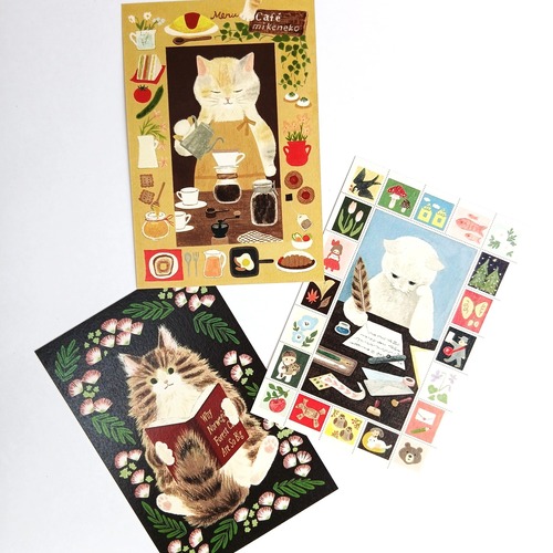 《ポストカード》4legs　絵本の中の猫 #19～#21