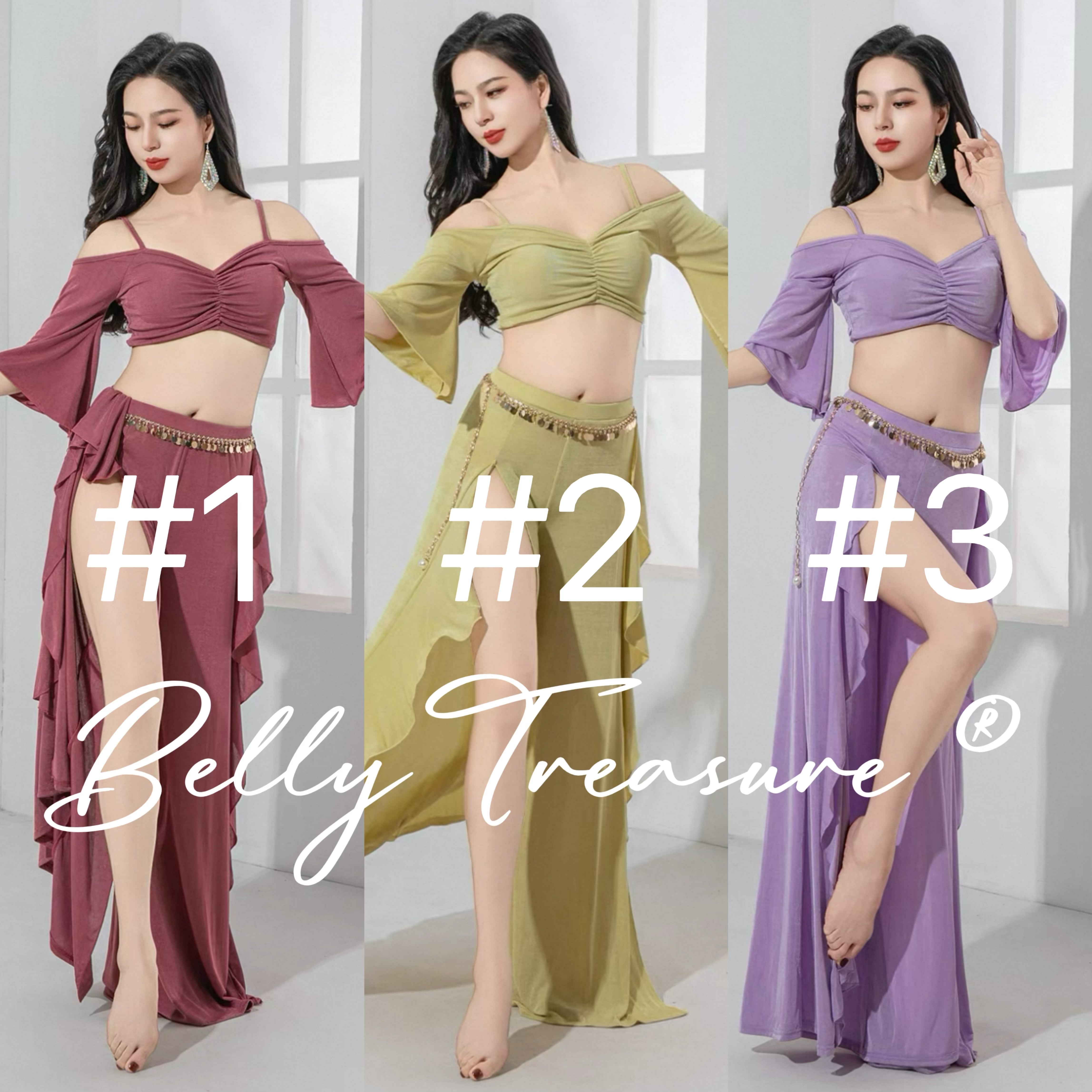 ベリーダンス 3カラー レッスンウェア QCZW ZM545  202509