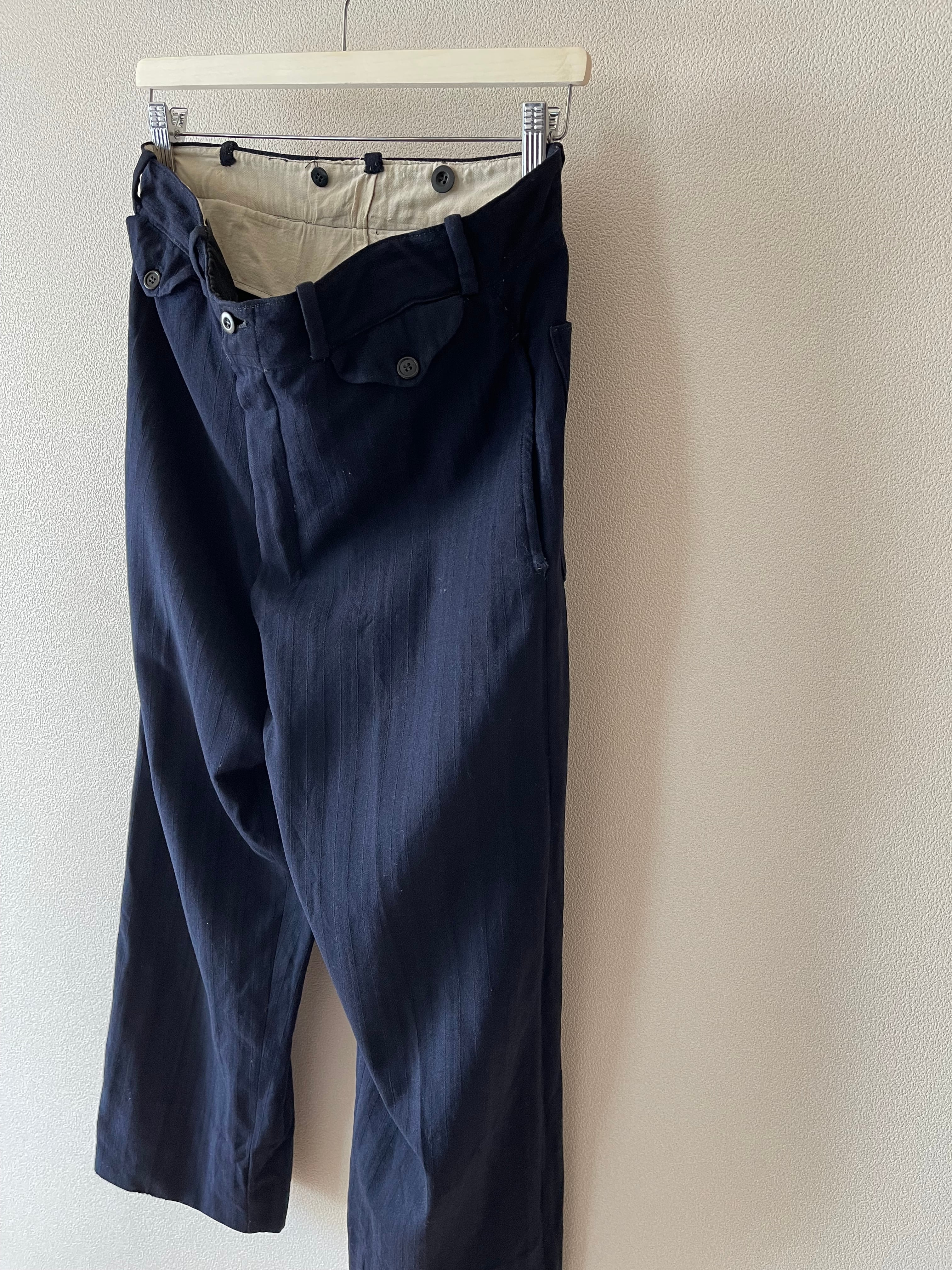 50/60's Euro vintage striped pattern wool pants