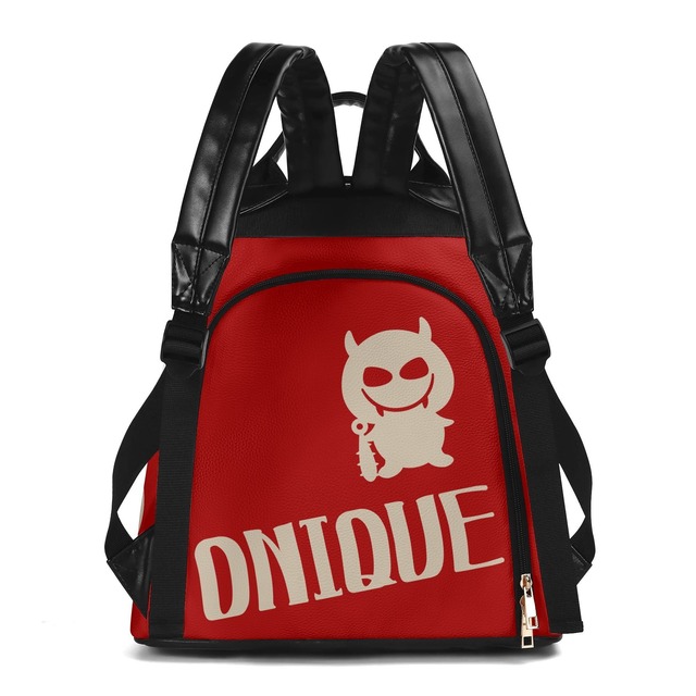 ONIQUE RED　ユニセックス ヴィーガンレザー バックパック