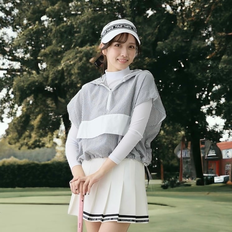 ニット 韓国 ゴルフウェア レディース セットアップ スカート - ウエア