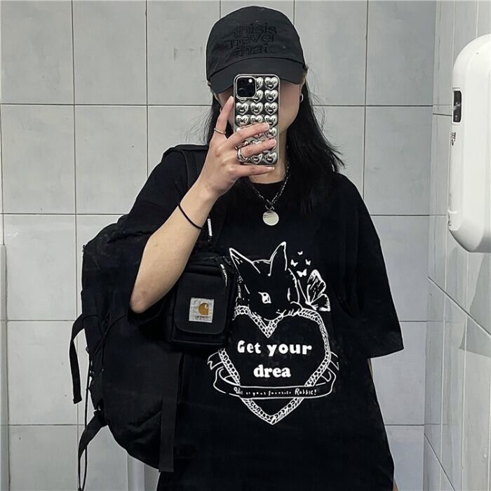 サマールーズブラックTシャツ シャツ 夏物 ケッペル45849176924