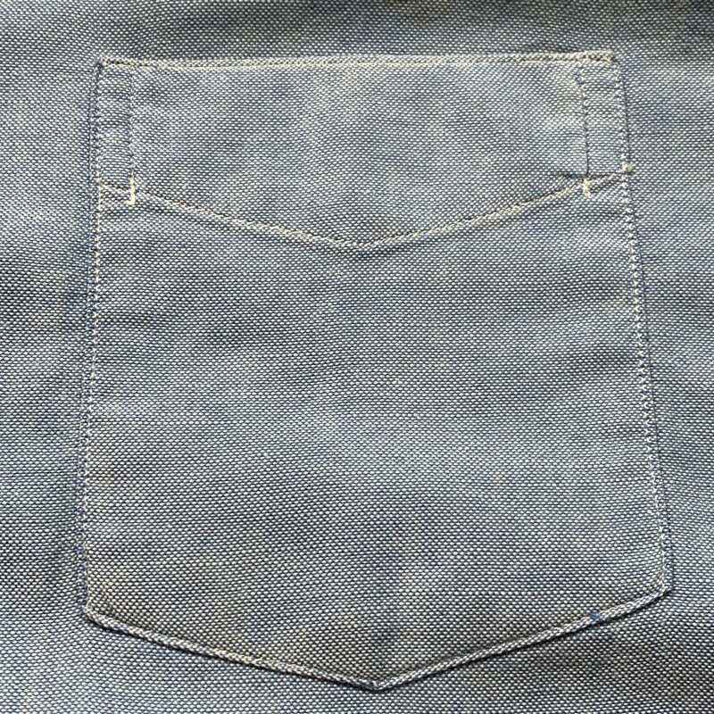 50's U.S.AIR FORCE SHIRT COTTON OXFORD CLOTH 4OZ BLUE SHADE 126