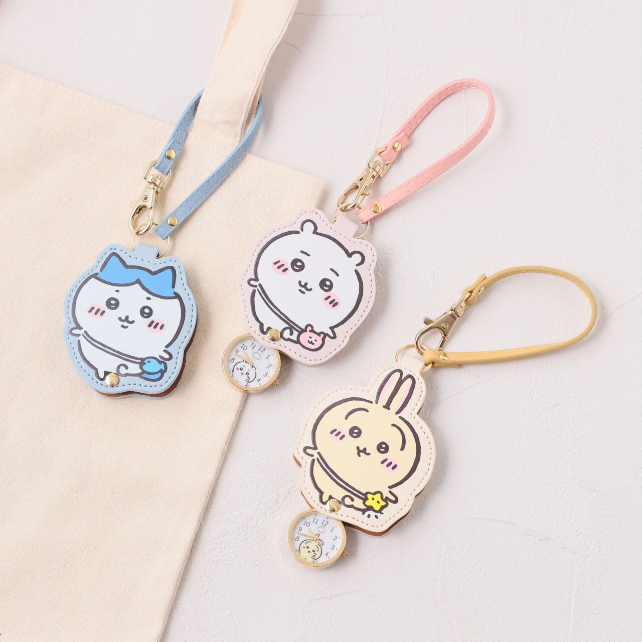 【メール便送料無料】時計 レディース ちいかわ ダイカットキーチェーンウォッチ chiikawa ストラップ ハチワレ うさぎ 子供 小学生 中学生 かわいい キャラクター プレゼント 贈り物 新生活 新入学 通勤 通学 Zk080 CKW003