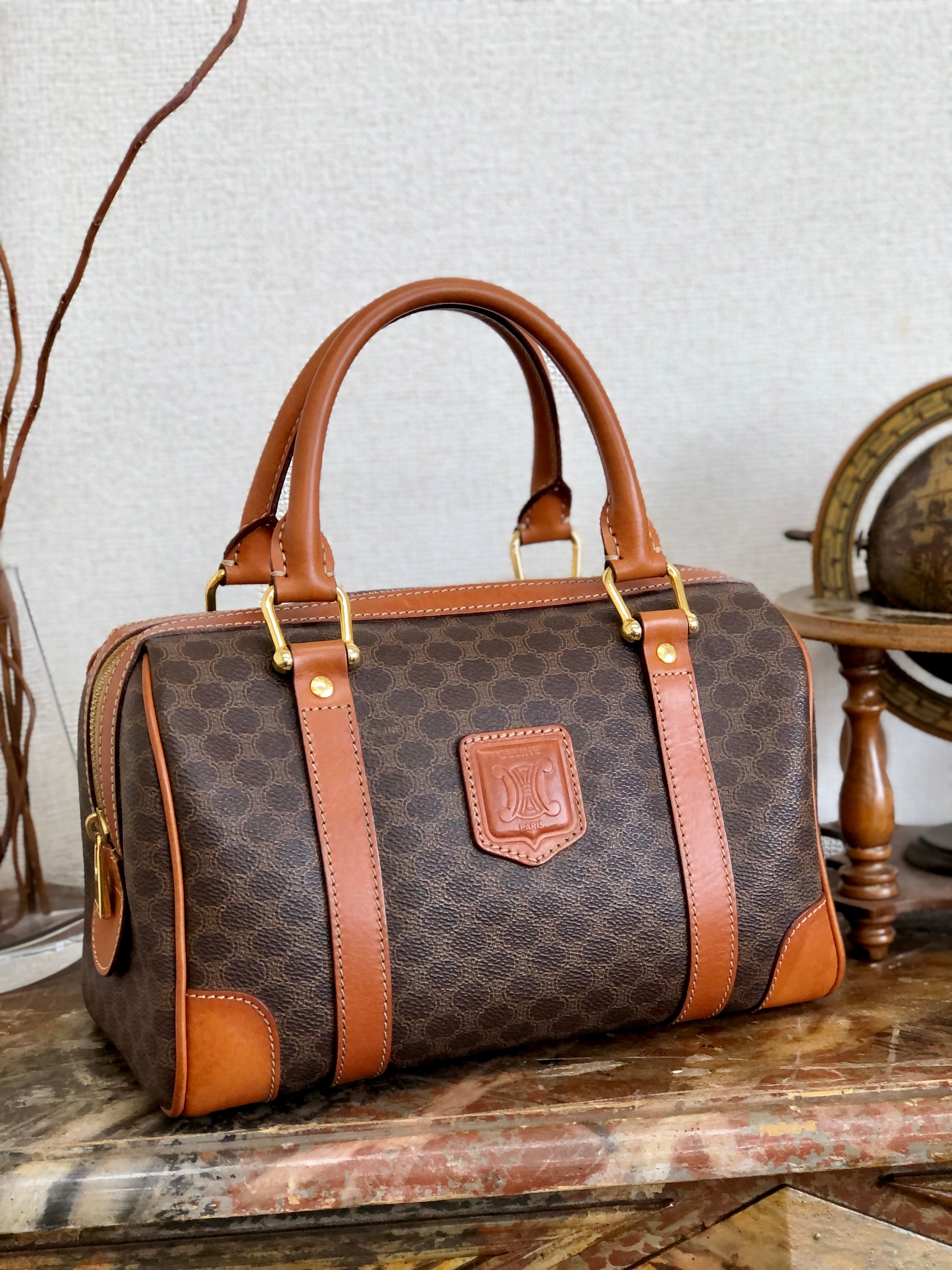 日本直送 名牌中古包 】CELINE セリーヌ マカダム ブラゾン型押し 