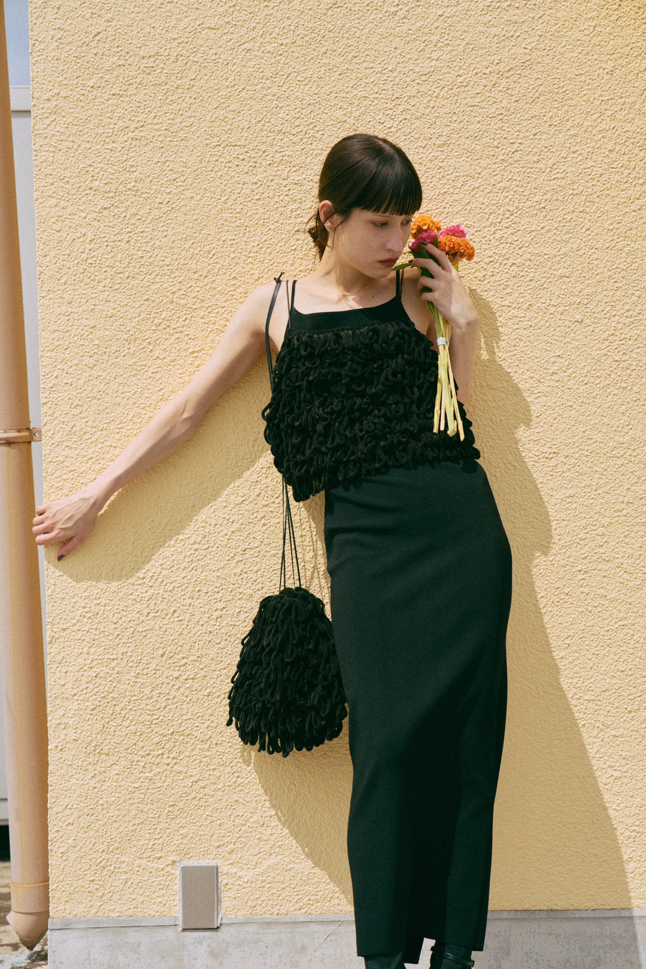 Thick Velvet Loop Monster Cami Hand Knit