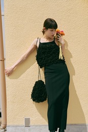 Thick Velvet Loop Monster Cami Hand Knit
