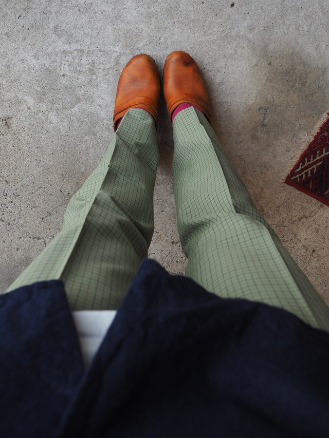 1970’s Vintage Check Slacks Pants Aluminum Zip／W27