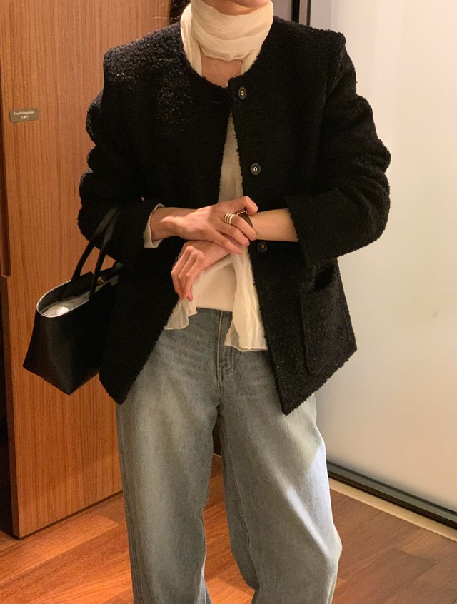 (予約) signature / Tear tweed jacket 2color