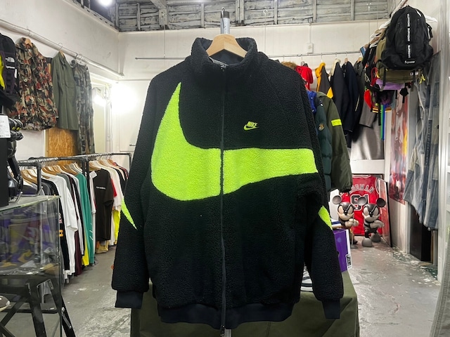 NIKE BIG SWOOSH BOA JACKET BLACK NEON XL BQ6547-017 53005