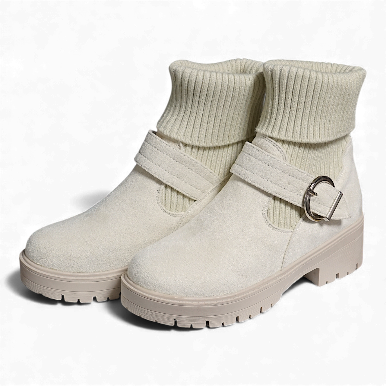 ニットブーツ ホワイト Knit boots White 253-S-16