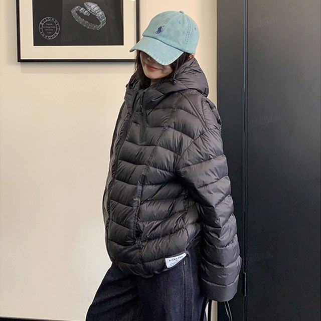 ★予約★D-724　2025秋新作♡RICECAKEラベル付きファスナーデザインショート丈中綿ジャケット　ブラック