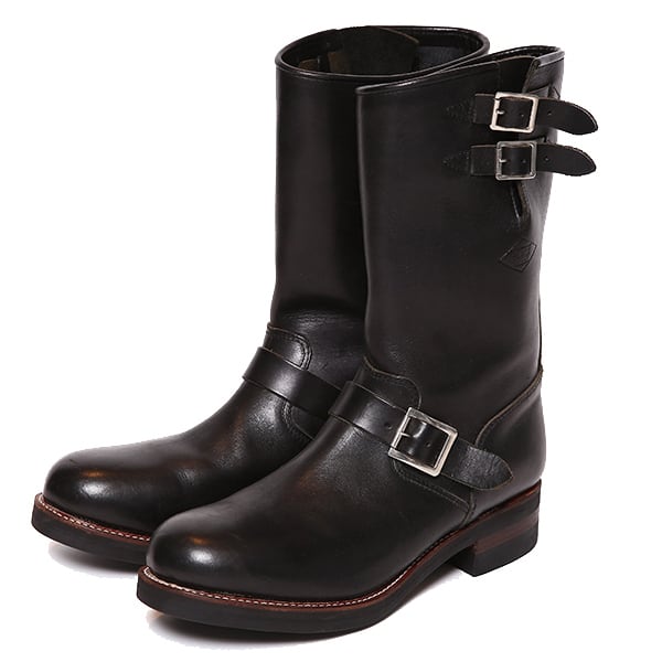 REBELS LEATHER ENGINEER BOOTS (BLACK) / RUDE GALLERY BLACK REBEL ...