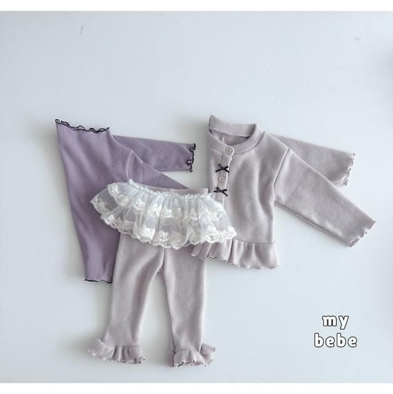 韓国子供服 / 26winter / my bebe / フリルレギンス / キッズ / 冬服 *XS~XL*