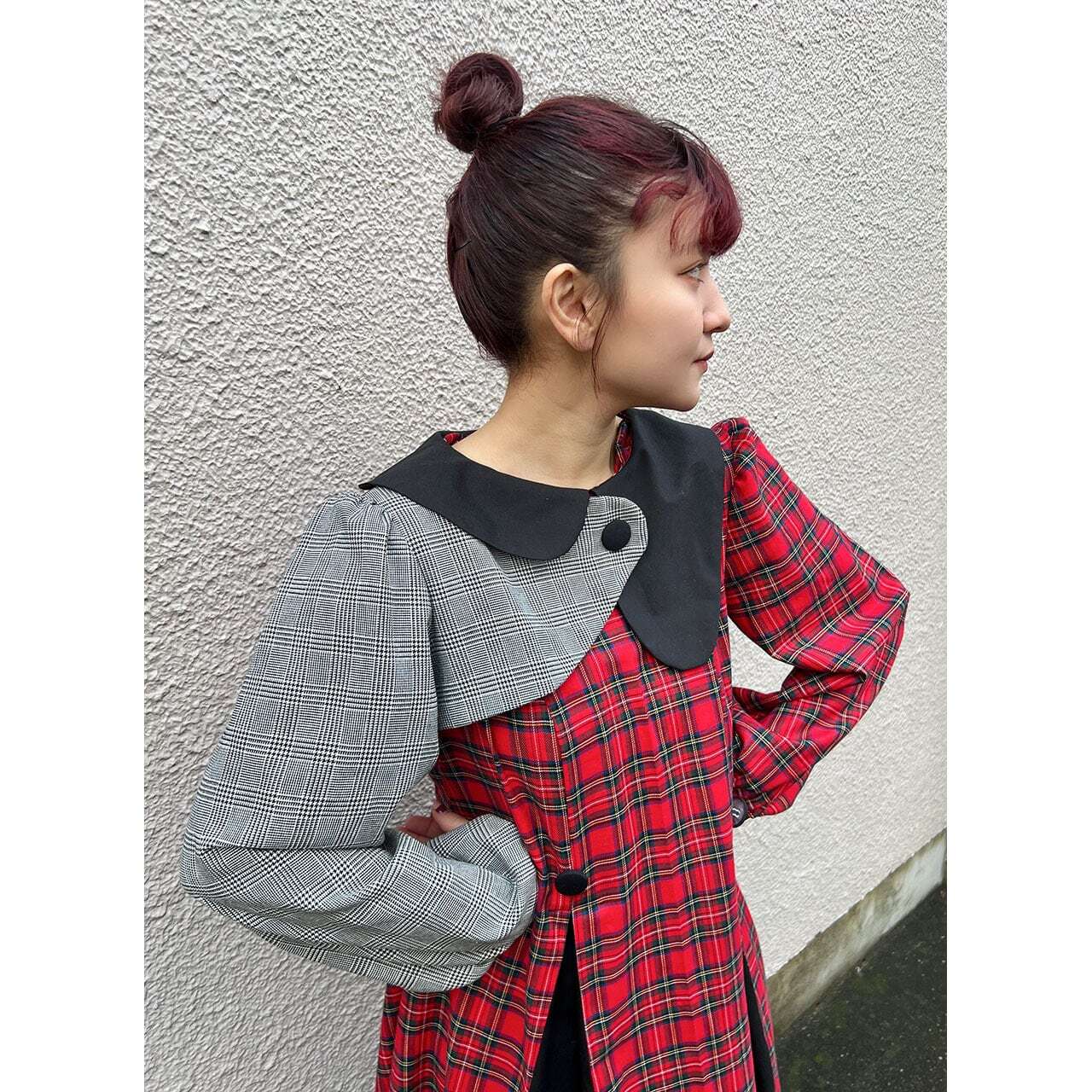 razbliuto210] ま ち こコラボアイテム - Asymmetry Textile Onepiece