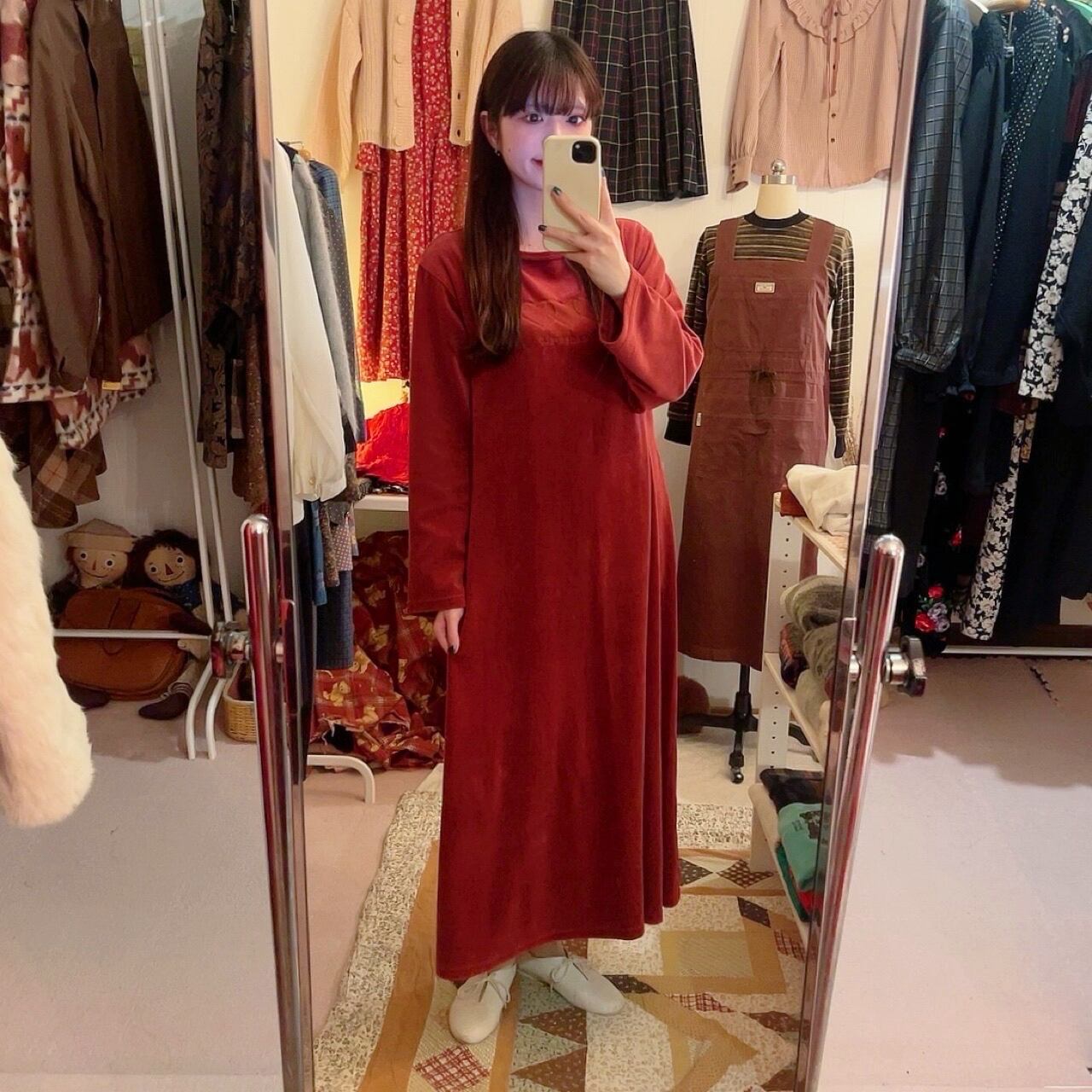 red heart velours one-piece