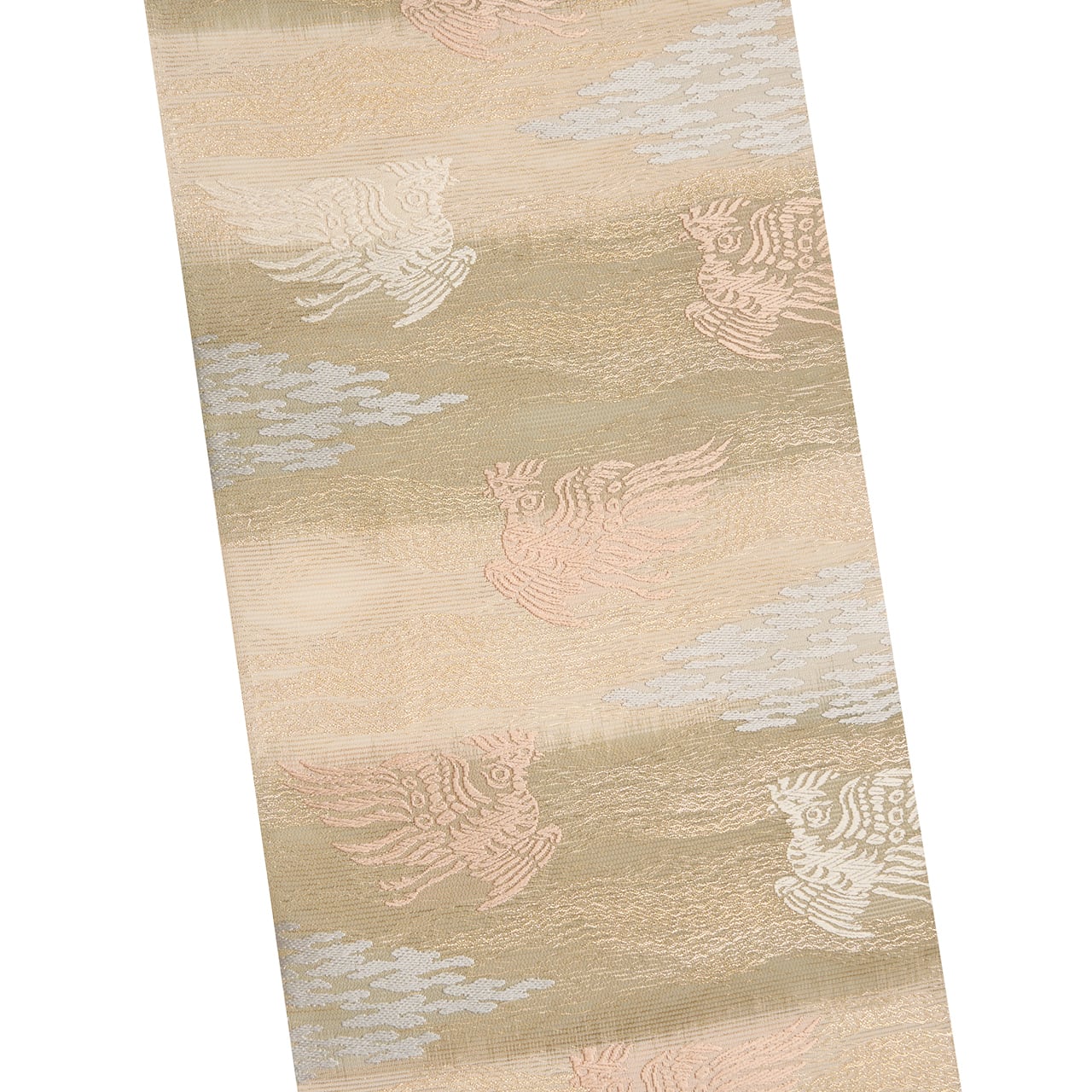 段変わり霞に鳳凰文 夏唐織紗袋帯【未着用品】 | かわの屋