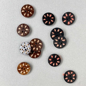 ココナツボタン 飾り糸のラウンドボタンパック（2p・18mm）