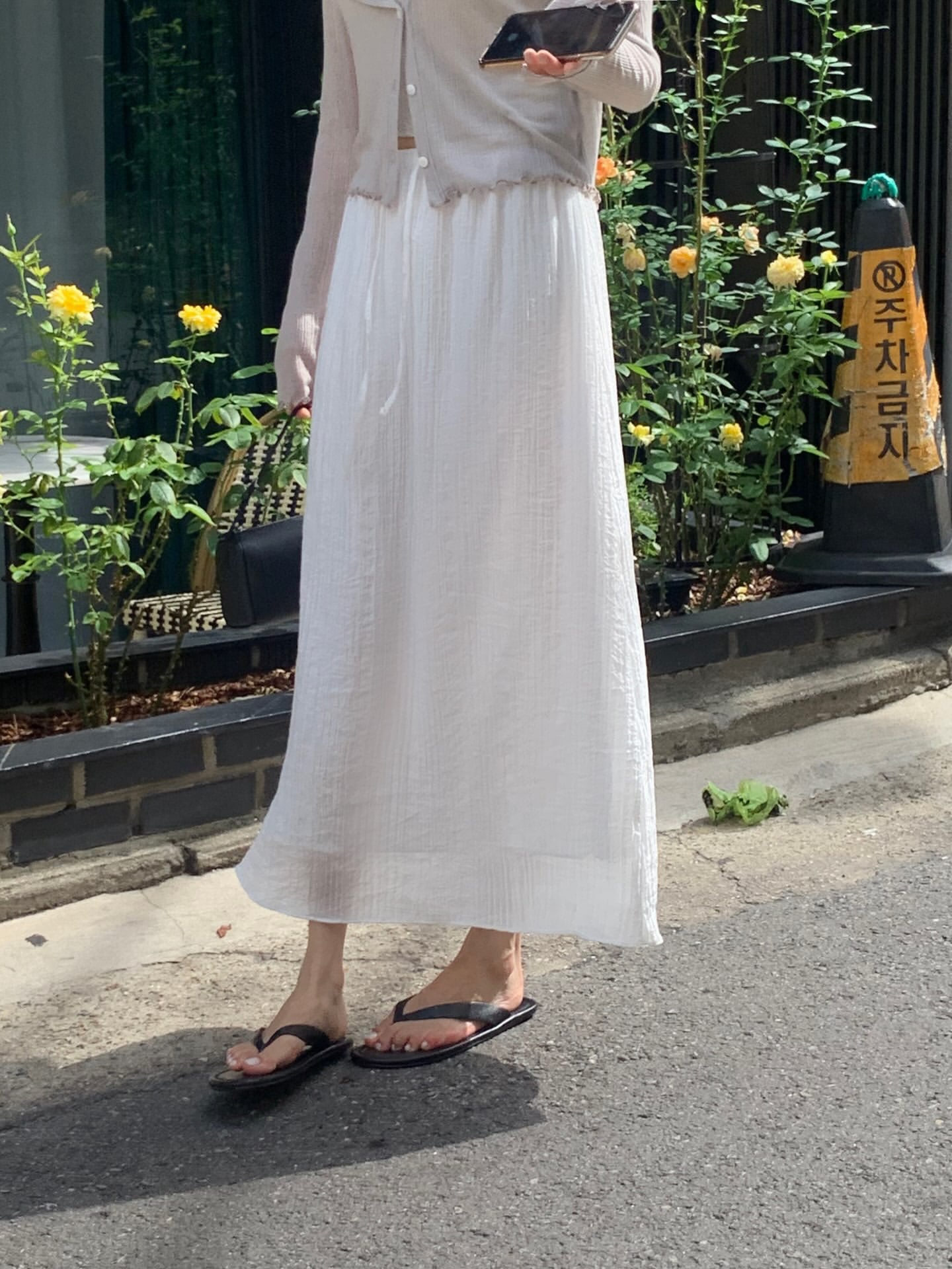 (予約)liter / Fomy shiny wrinkle skirt / 2color