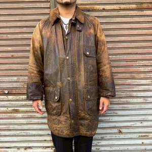 雰囲気抜群 60s BARBOUR SOLWAY ZIPPER イエロータグ 70s バブアー ヴィンテージ オイルド ジャケット ソルウェイジッパー 1クラウン