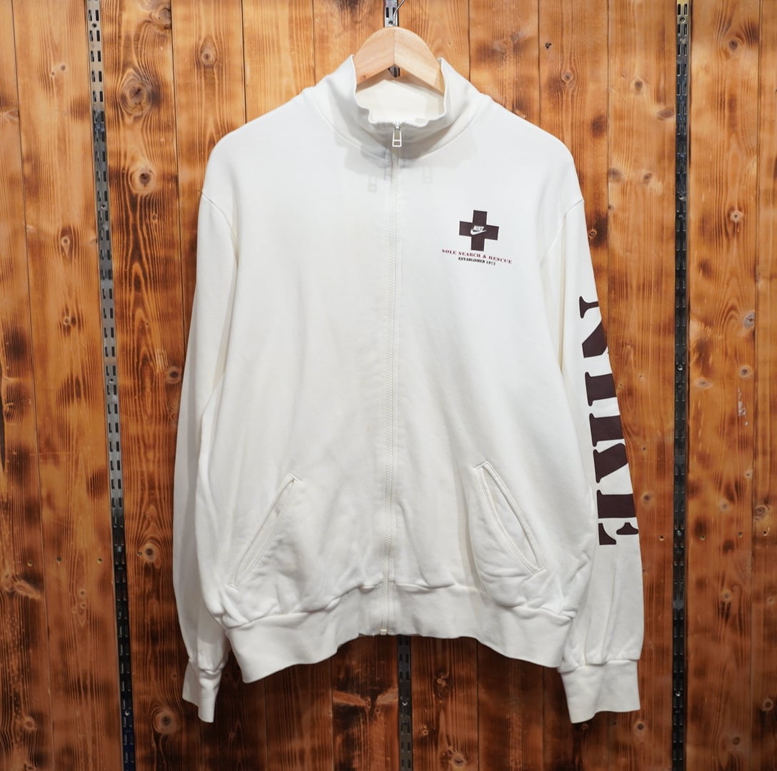 00s nike フルジップ スウェット XL/ナイキ ジャージ トラックジャケット 白