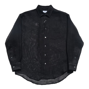 Allege. 24SS Linen Mesh Shirt (Black)