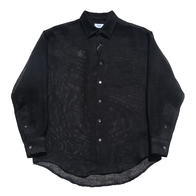 Allege. 24SS Linen Mesh Shirt (Black)