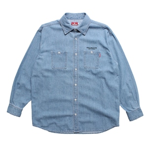 HELLRAZOR / BLOCK LOGO DENIM SHIRT / INDIGO / M